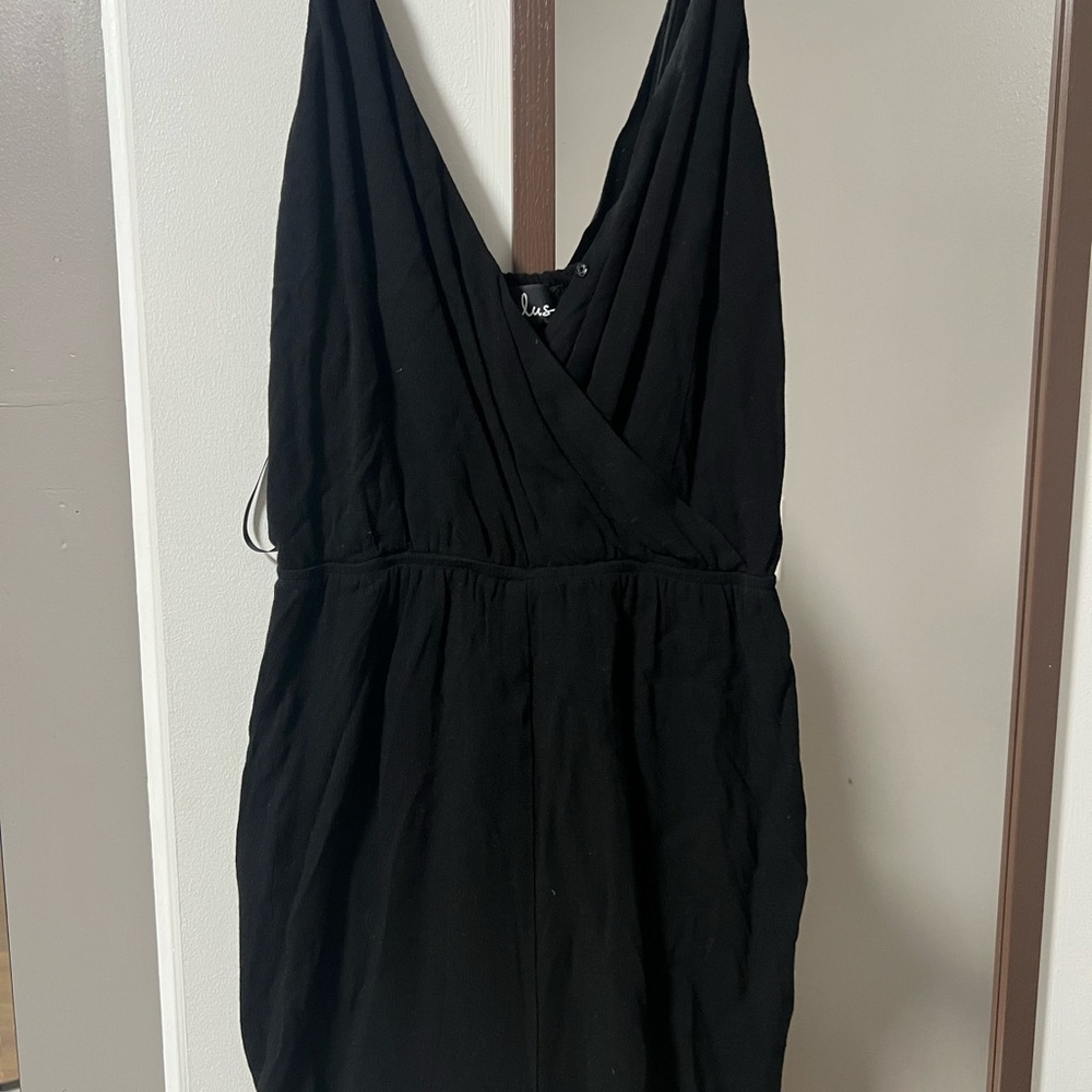 Lulu's Black Textured Romper
